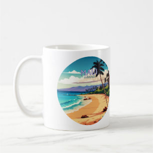 Maui Hawaii Kaanapali Beach Vintage Retro Coffee Mug