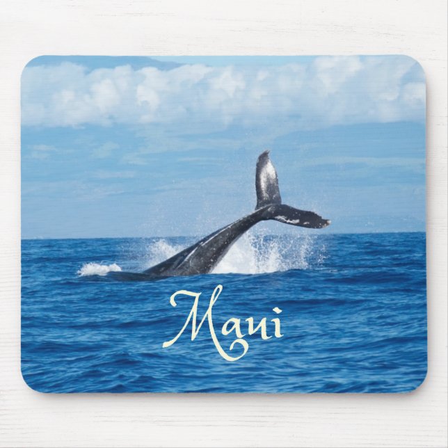 Maui Hawaii Ocean Whale Tail Mouse Pad (Front)