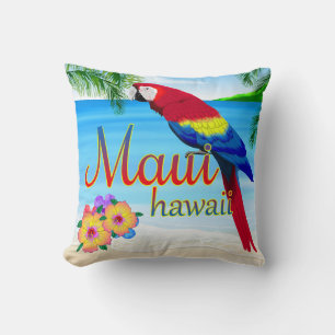 Maui Hawaii Parrot Cushion