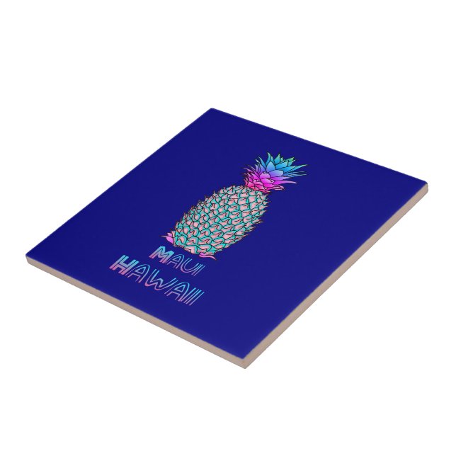 Maui Hawaii Pineapple Ceramic Tile (Side)