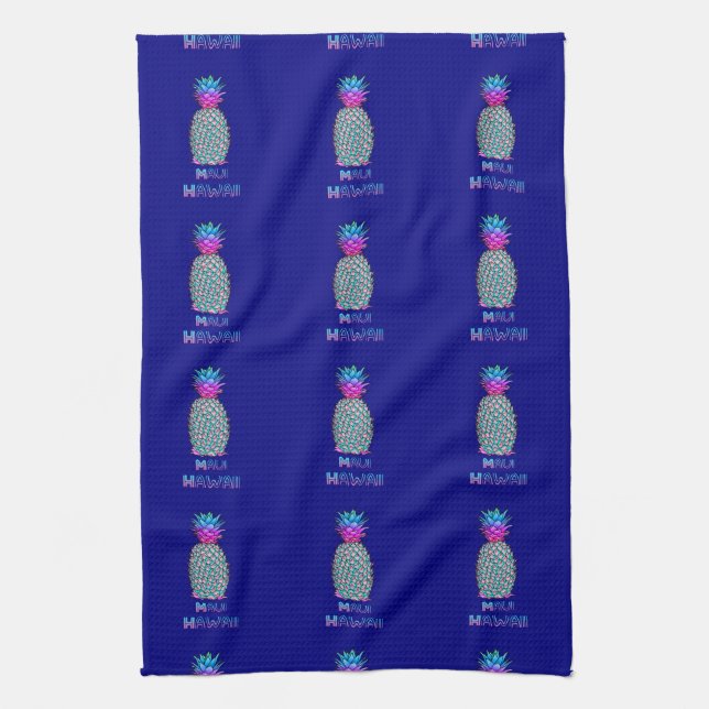 Maui Hawaii Pineapple Tea Towel (Vertical)