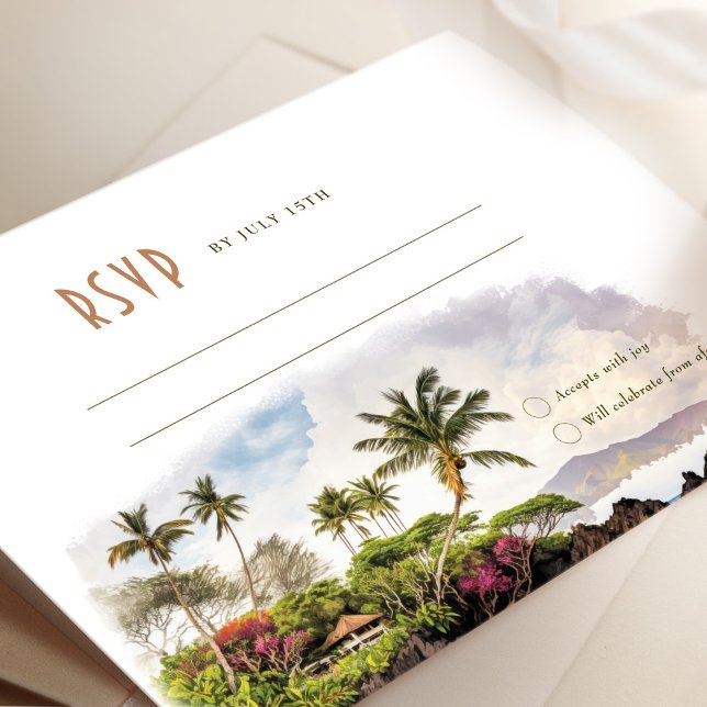 Maui Hawaii RSVP Wedding Insert Destination Invitation (Creator Uploaded)