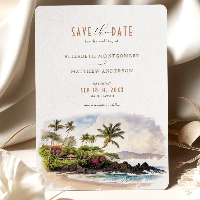 Maui Hawaii Save The Date Destination Wedding Invitation (Creator Uploaded)