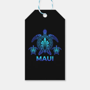 Maui Hawaii Sea Turtle Hawaiian Aloha Beach Gift Tags