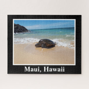 Maui Hawaii Sea Turtle Picture Image Nature Ocean Jigsaw Puzzle