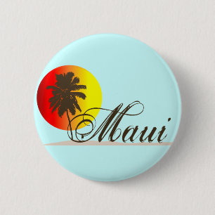Maui Hawaii Souvenir 6 Cm Round Badge