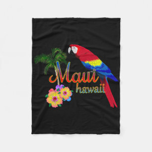 Maui Hawaii Summer Beach Aloha Fleece Blanket