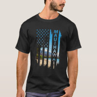 Maui Hawaii Summer Sunset American Flag Patriotic