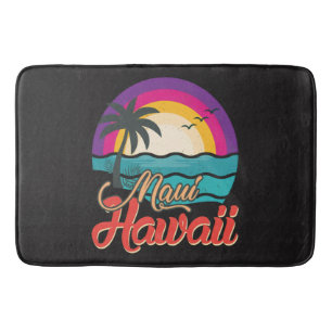 Maui Hawaii Sunset Beach Waves Bath Mat