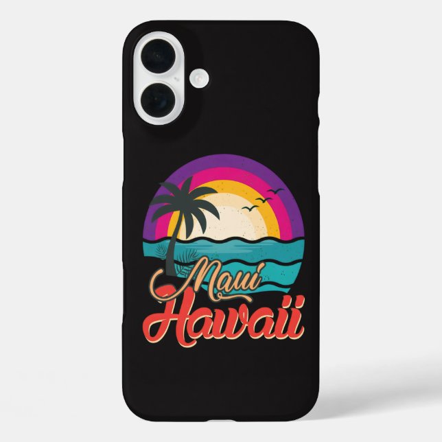 Maui Hawaii Sunset Beach Waves Case-Mate iPhone Case (Back)