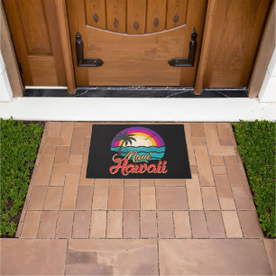 Maui Hawaii Sunset Beach Waves Doormat
