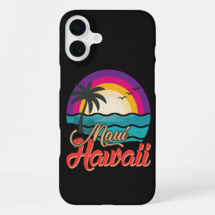 Maui Hawaii Sunset Beach Waves iPhone 16 Plus Case