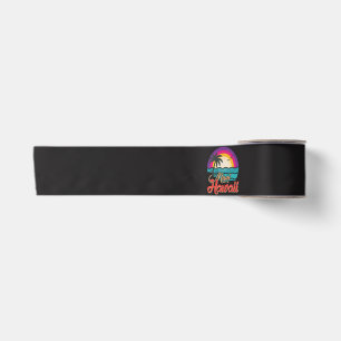 Maui Hawaii Sunset Beach Waves Satin Ribbon