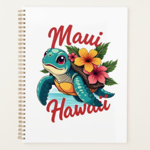 Maui Hawaii T Shirt Girl Women Kids Sea Turtle Haw Planner