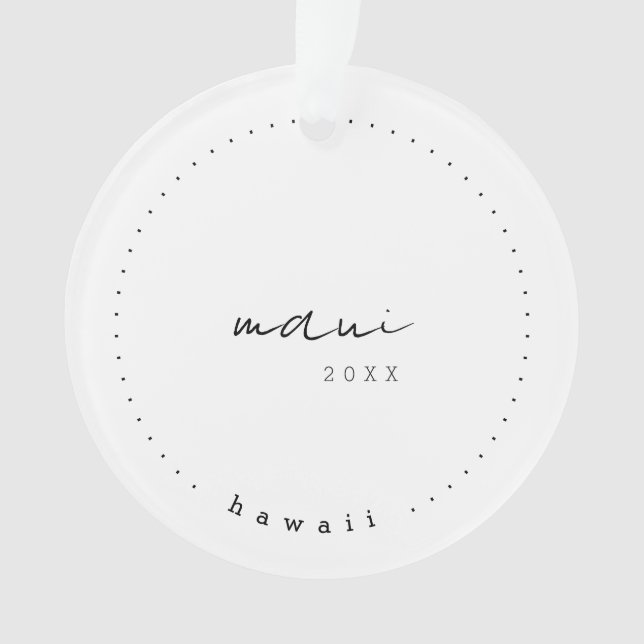 Maui, Hawaii Travel United States Simple Ornament (Front)