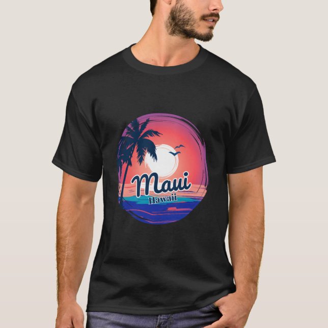 Maui Hawaii Tropical Paradise Hawaiian Vacation Ma T-Shirt (Front)