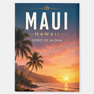🌺 Maui Hawaii Tropical Sunset Home Decor 🌅 Magnet