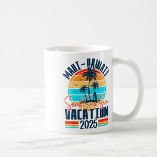 Maui Hawaii Vacation 2025 Souvenir Matching Family Coffee Mug