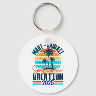 Maui Hawaii Vacation 2025 Souvenir Matching Family Key Ring