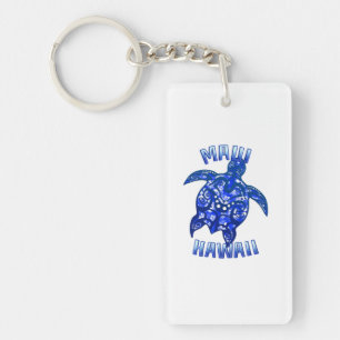 Maui Hawaii Vacation Tribal Turtle Key Ring