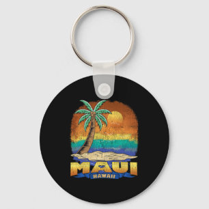 Maui Hawaii Vintage Distressed Souvenir Key Ring