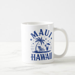Maui Hawaii Vintage Surf Beach Surfing 70's Retro Coffee Mug