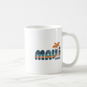 Maui Hawaii Vintage Surf Beach Surfing 70's Retro Coffee Mug