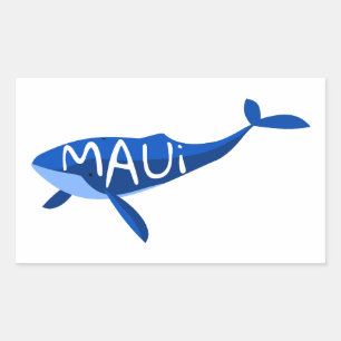 Maui Hawaii Whale Rectangular Sticker