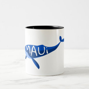 Maui Hawaii Whale Two-Tone Coffee Mug