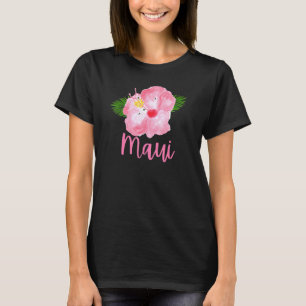 Maui Hawaiian Islands Surf Hibiscus Flower Hawaii  T-Shirt