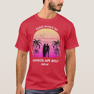 Maui Honolua Bay Surf Sea Palms Hawaii Waikiki Sou T-Shirt