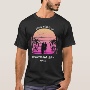 Maui Honolua Bay Waves Surfing Palms Ocean Aloha H T-Shirt