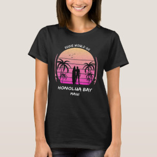 Maui Honolua Bay Waves Surfing Palms Ocean Aloha H T-Shirt