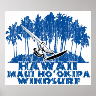Maui Ho'okipa windsurfing Poster