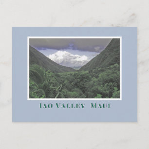 Maui, Iao Valley/ dramatic sky, lush green valley Postcard