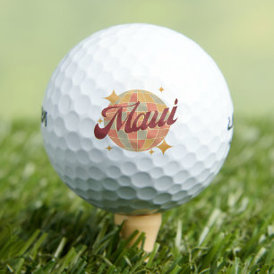 Maui Island Hawaii golf resort retro Balls