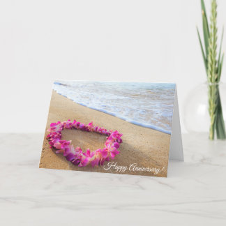 Maui Lei Happy Anniversary Card