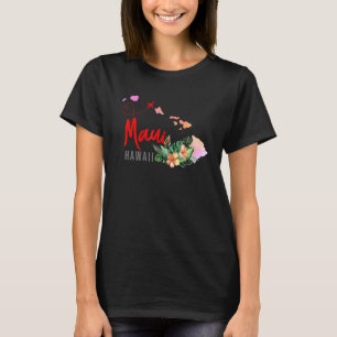Maui Map Matching Vacation Family Girls trip T-Shirt