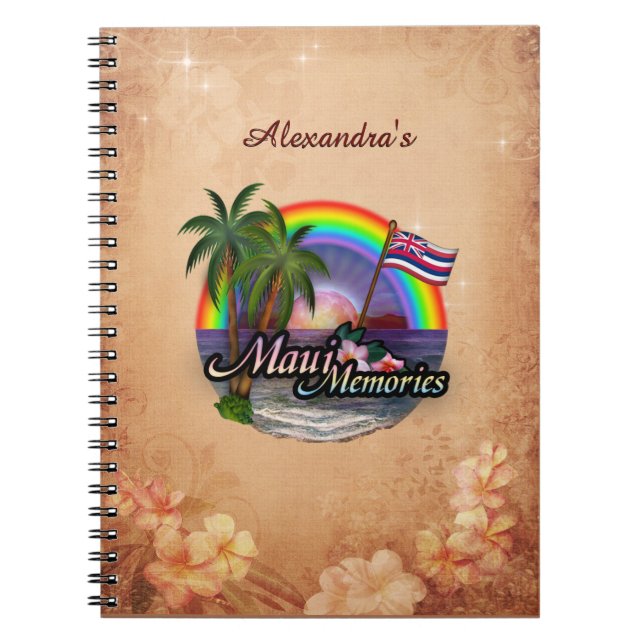 Maui Memories (customisable) Notebook (Front)
