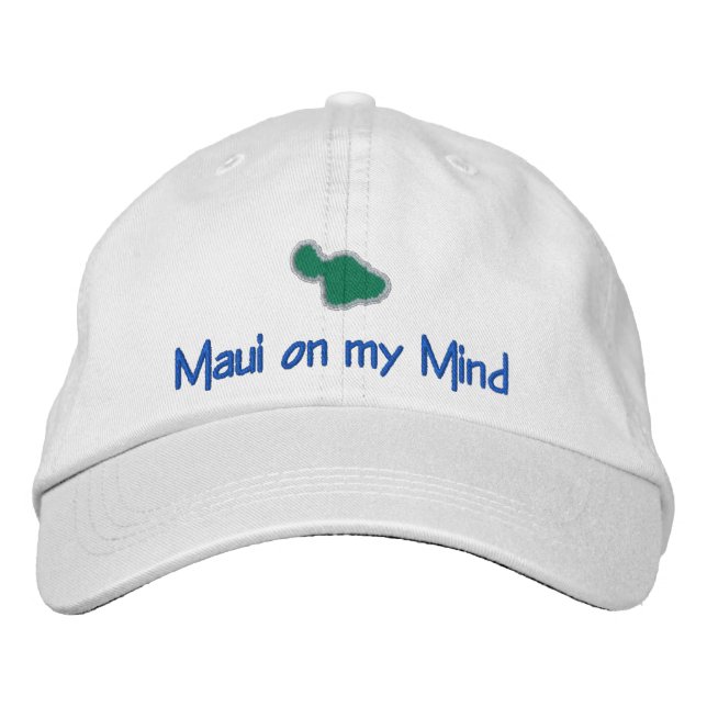 MAUI  on my mind Embroidered Hat (Front)