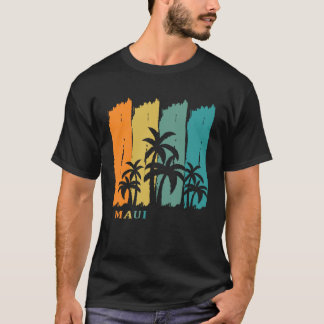 Maui Palm Trees Swaying in The Wind Beach Hawaii V T-Shirt
