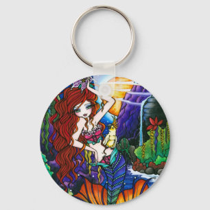Maui Princess Fairy Mermaid Cockatoo Fantasy Key Ring
