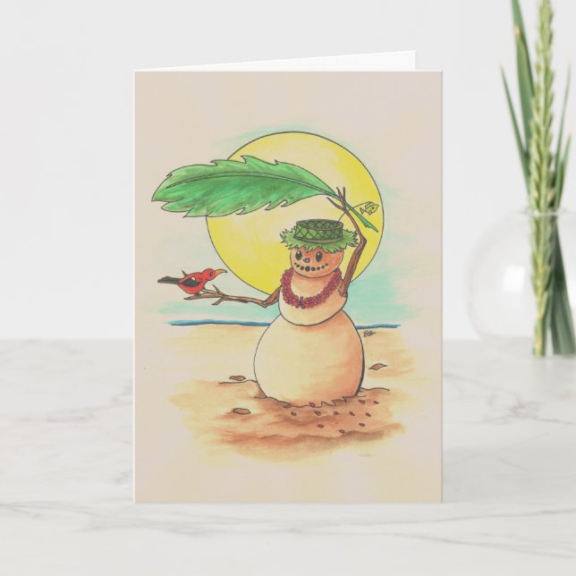 Maui Snowman Card (Front)