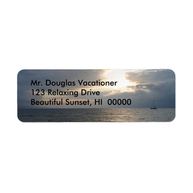 Maui Sunset Return Address Labels (Front)