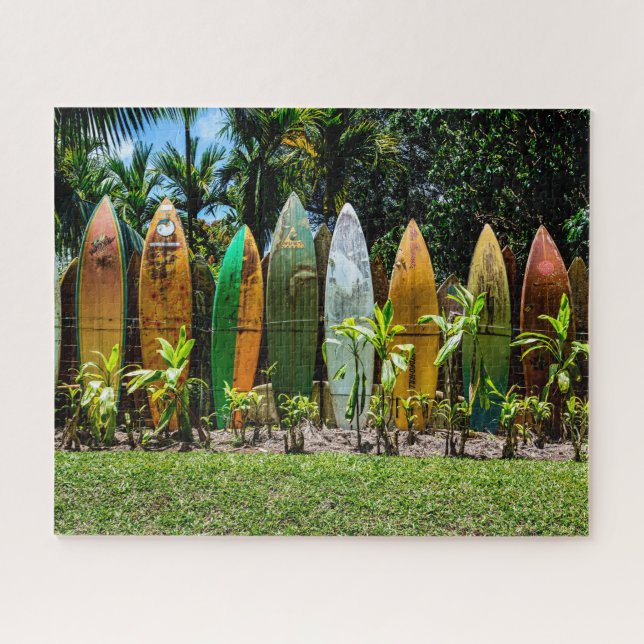 Maui Surfboard Fence Jigsaw Puzzle (Horizontal)