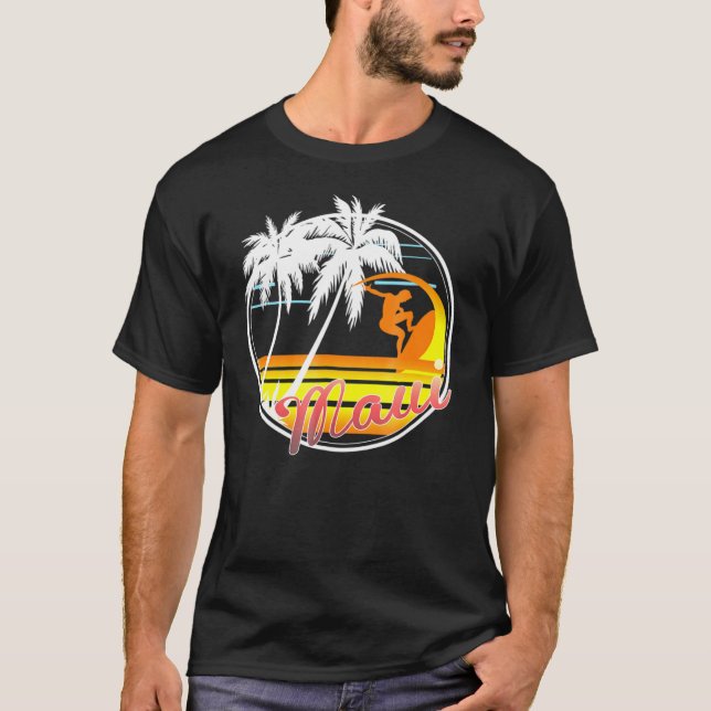 Maui Surfing  - Hawaii Surf Tee (Front)