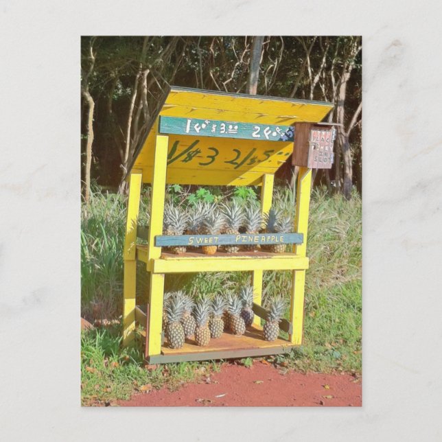 Maui Sweet Pineapple Stand Postcard (Front)