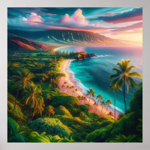 Maui Tropical Hawaiian Island Paradise  Poster