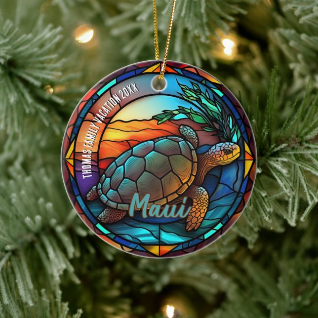 Maui Vacation Souvenir  Ceramic Ornament (Tree)