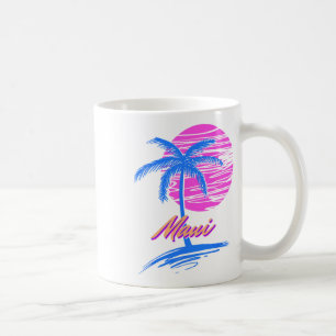 Maui Vaporwave Synth Outrun Sunset 80s Beach Retro Coffee Mug